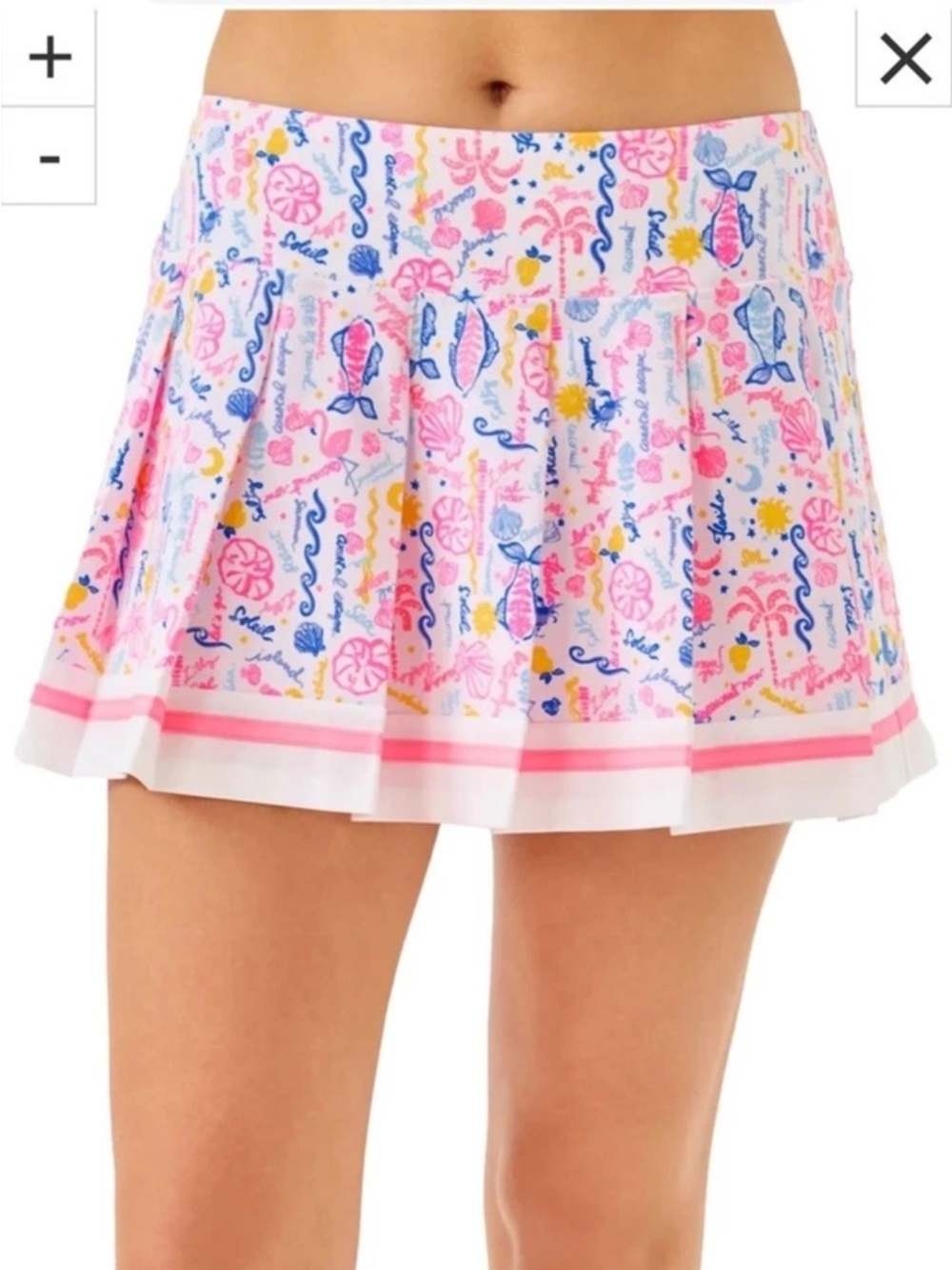 Lilly Pulitzer Pink Multi Pleated Mini Skirt